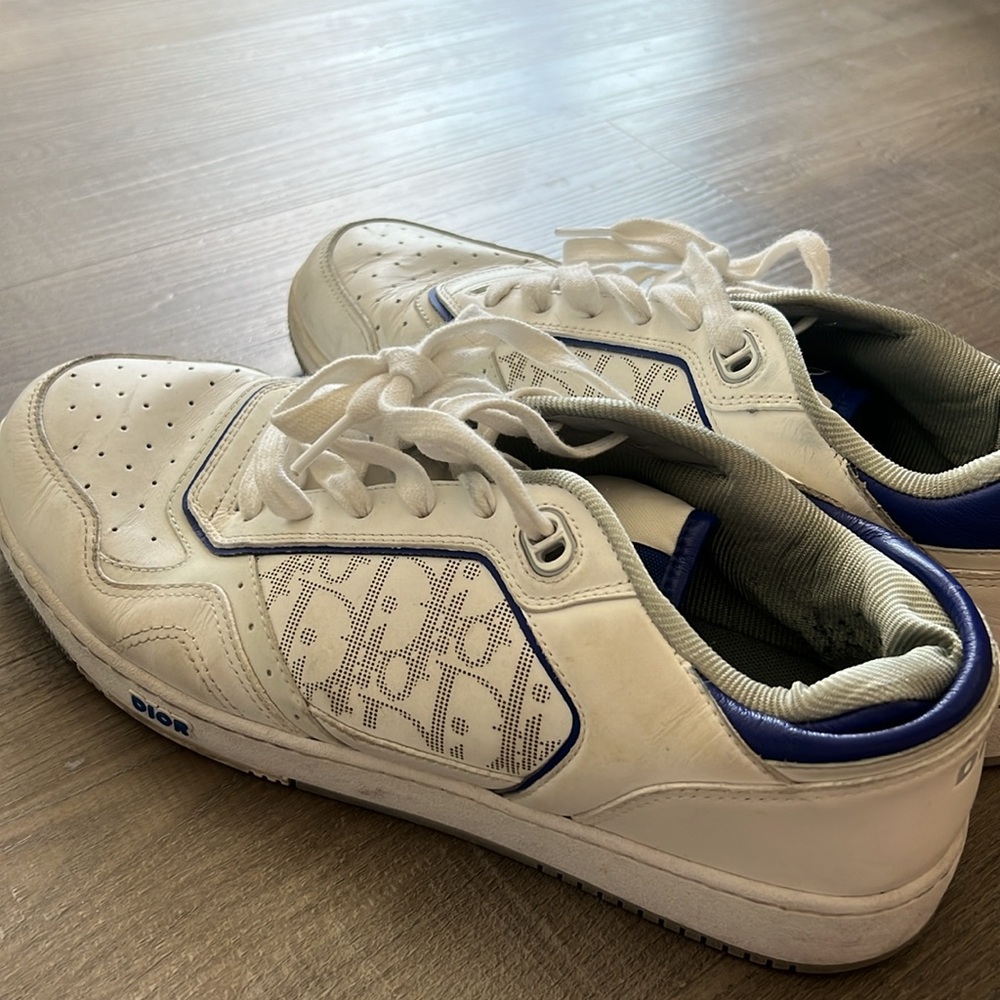 DIOR Men’s B27 Low-Top Sneaker White and Blue EU 44 | US 11 | Used